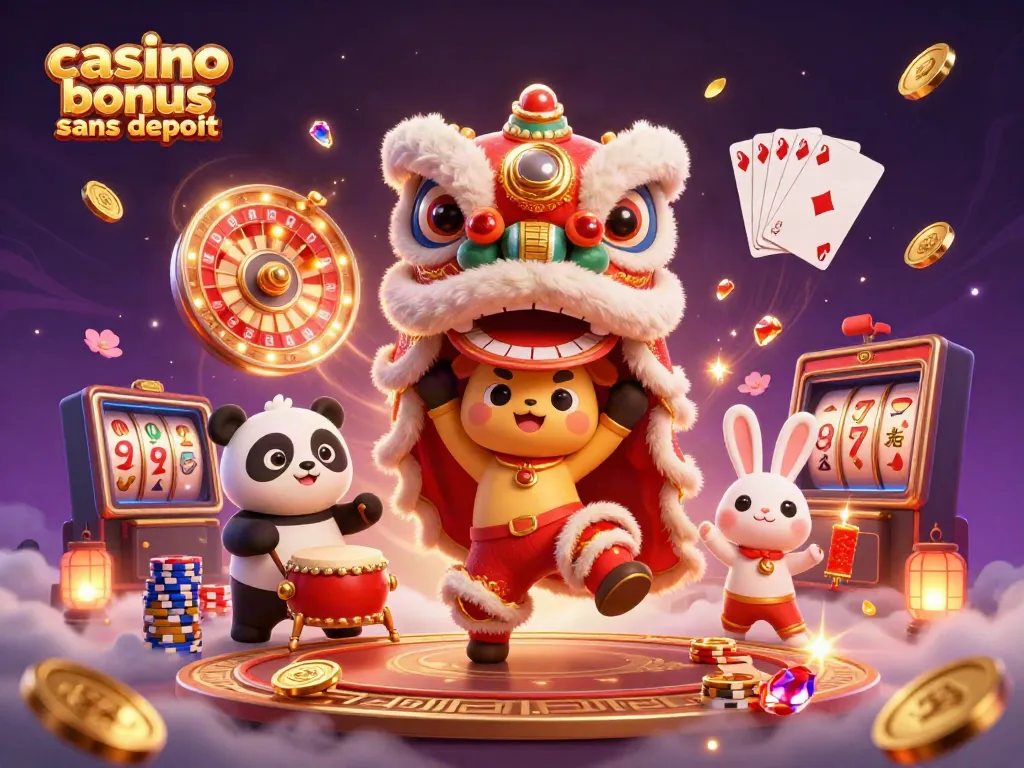Découvrez les offres de casino bonus sans dépôt avec un lion dansant et des éléments de jeu éblouissants.